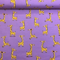 Jersey ♥ Giraffes | Giraffen lavendel